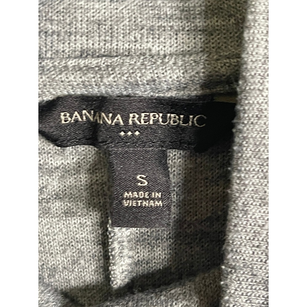 Banana Republic Womens Mock Neck 3/4 Sleeve Heathered Grey Knit Top Small - Picture 5 of 10